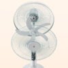 Pedestal Fan 18 inch Rechargeable AC DC Stand Fan with Light-F502AL-3