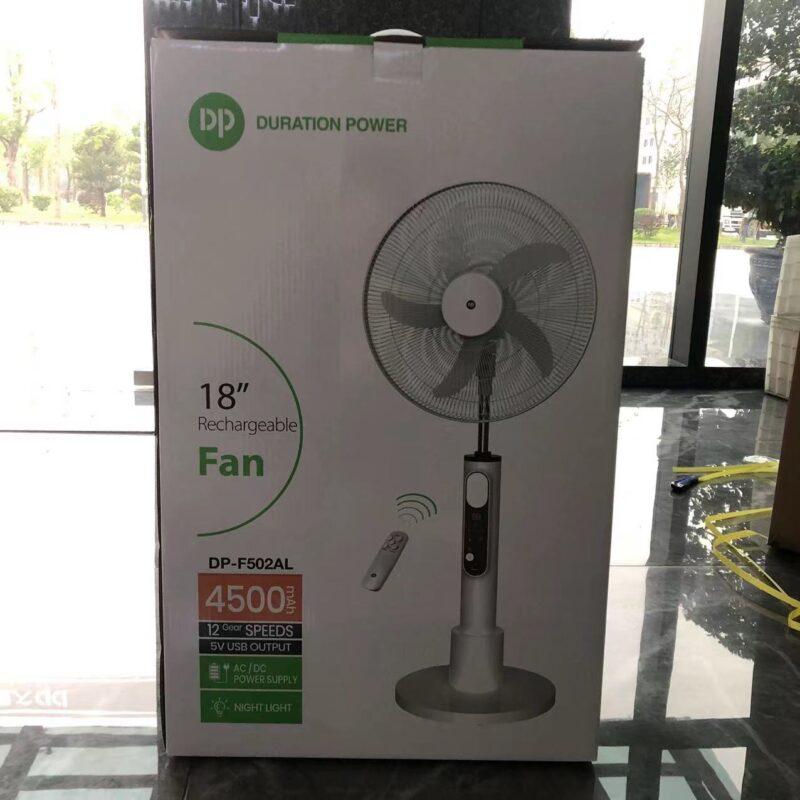 Pedestal Fan 18 inch Rechargeable AC DC Stand Fan with Light DP-F502AL - Image 8