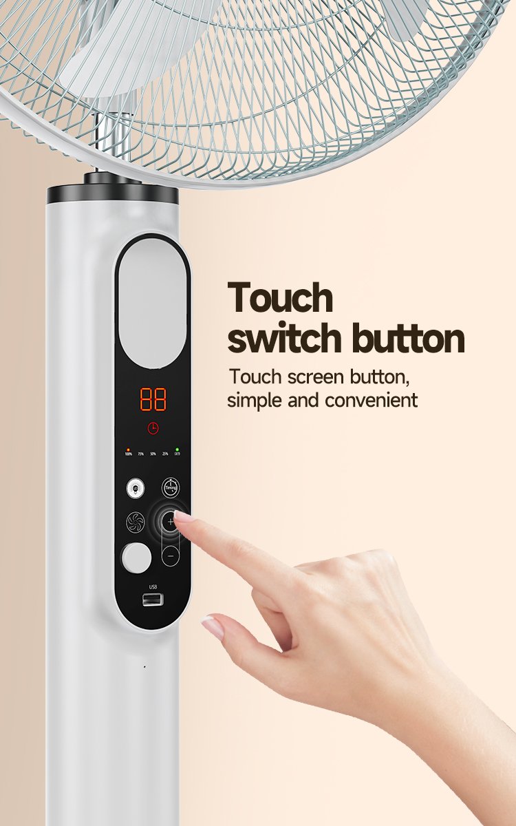 Pedestal Fan 18 inch Rechargeable AC DC Stand Fan with Light-F502AL-detail-4