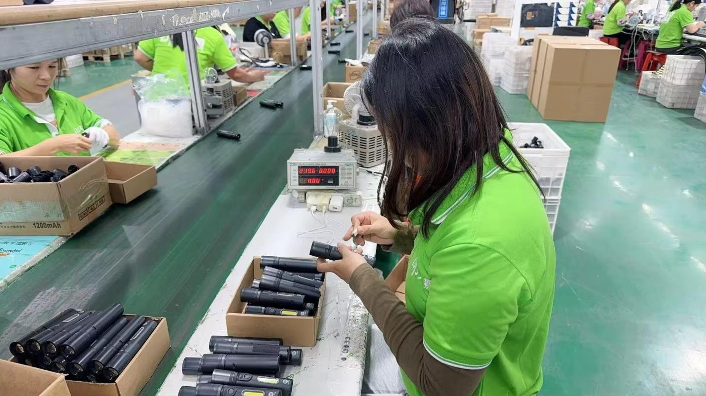 Factory operation details at DP rechargeable product manufacturing facility