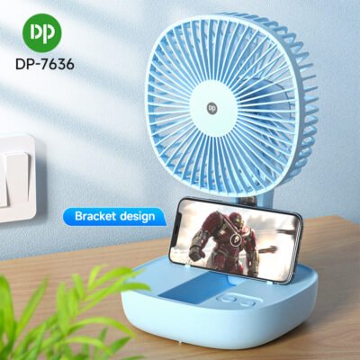Foldable Rechargeable Fan with LED Light DP-7636