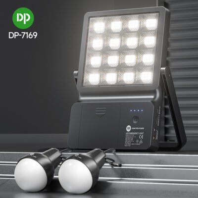 28W Rechargeable LED Emergency Floodlight with Bulbs DP-7169-1