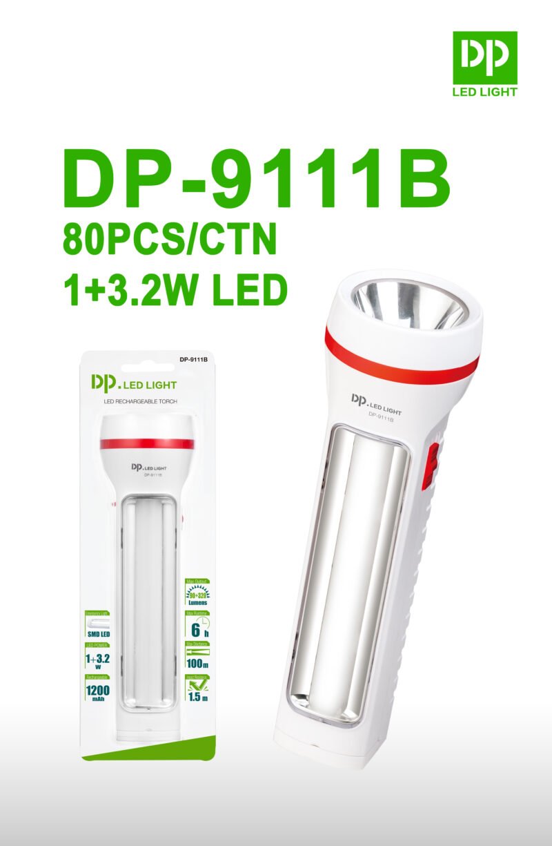 Flashlight Torch with Side Light DP-9111B - Image 6