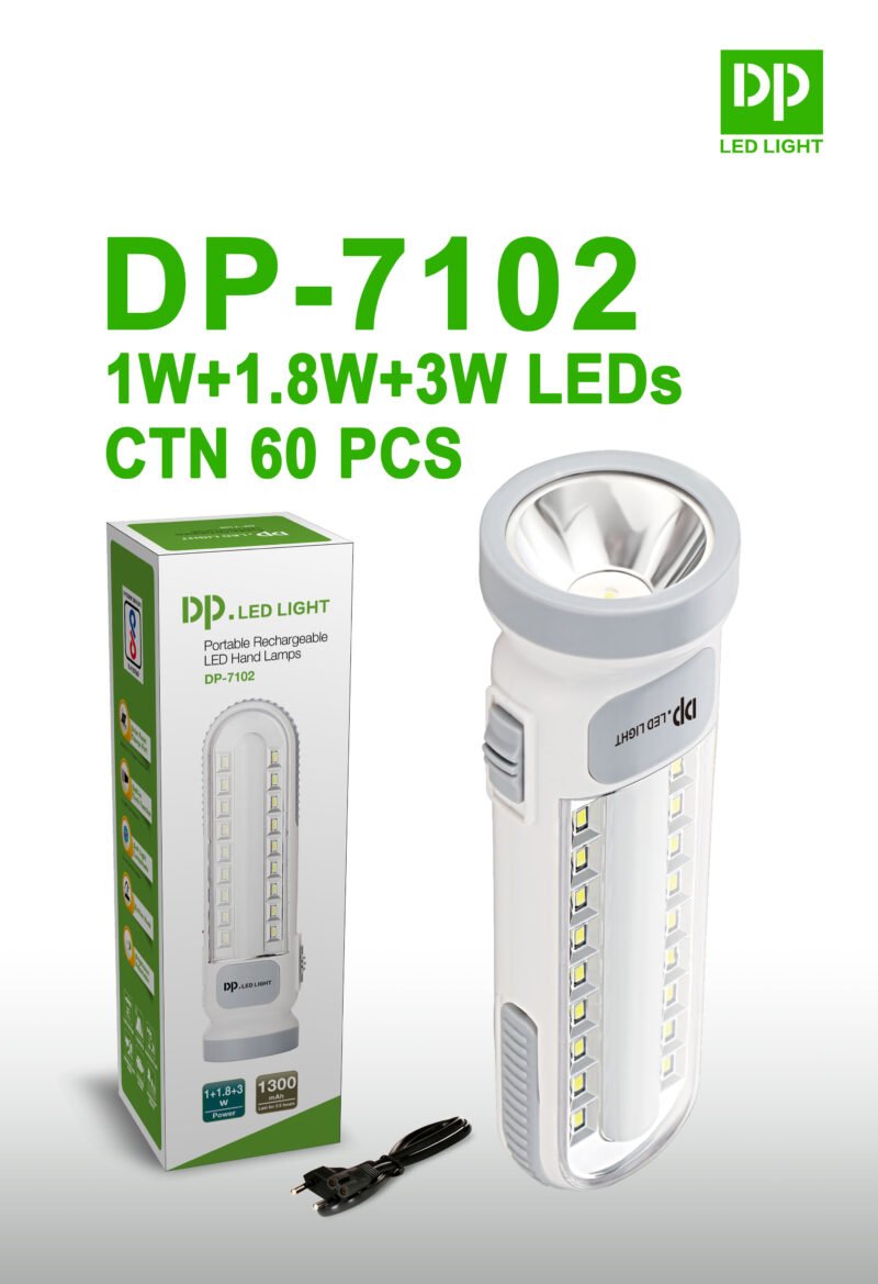 Handheld LED Emergency Torch with Side Light DP-7102 - Image 7