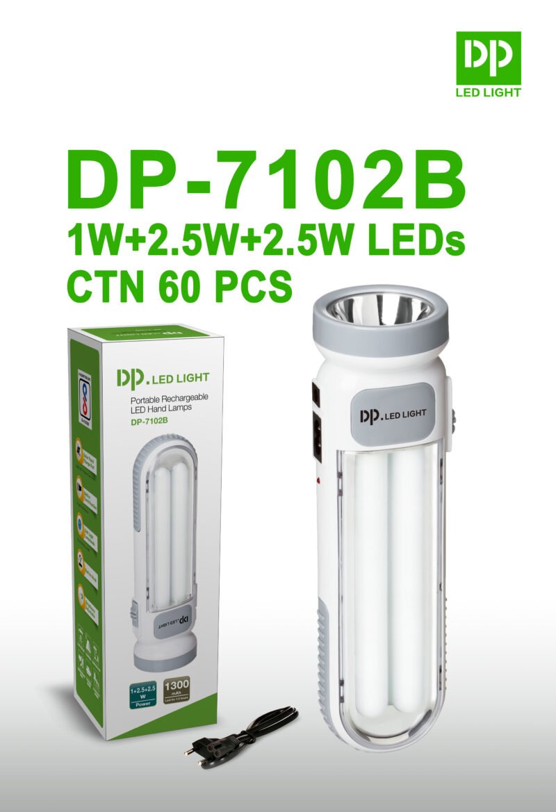 Handheld LED Emergency Torch with Tube Light DP-7102B - Image 5