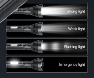 LED Tactical Flashlight Torch with Side Light DP-9193A-detail-7