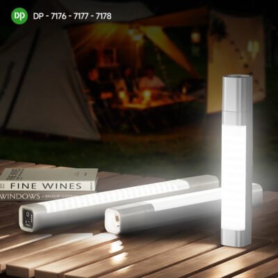 3-in-1 LED Emergency Light with Zoom Flashlight DP-7176 DP-7177 DP-7178-2