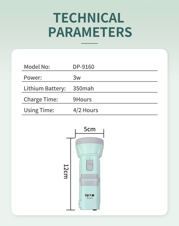 Portable Torch DP-9160 detail (8)