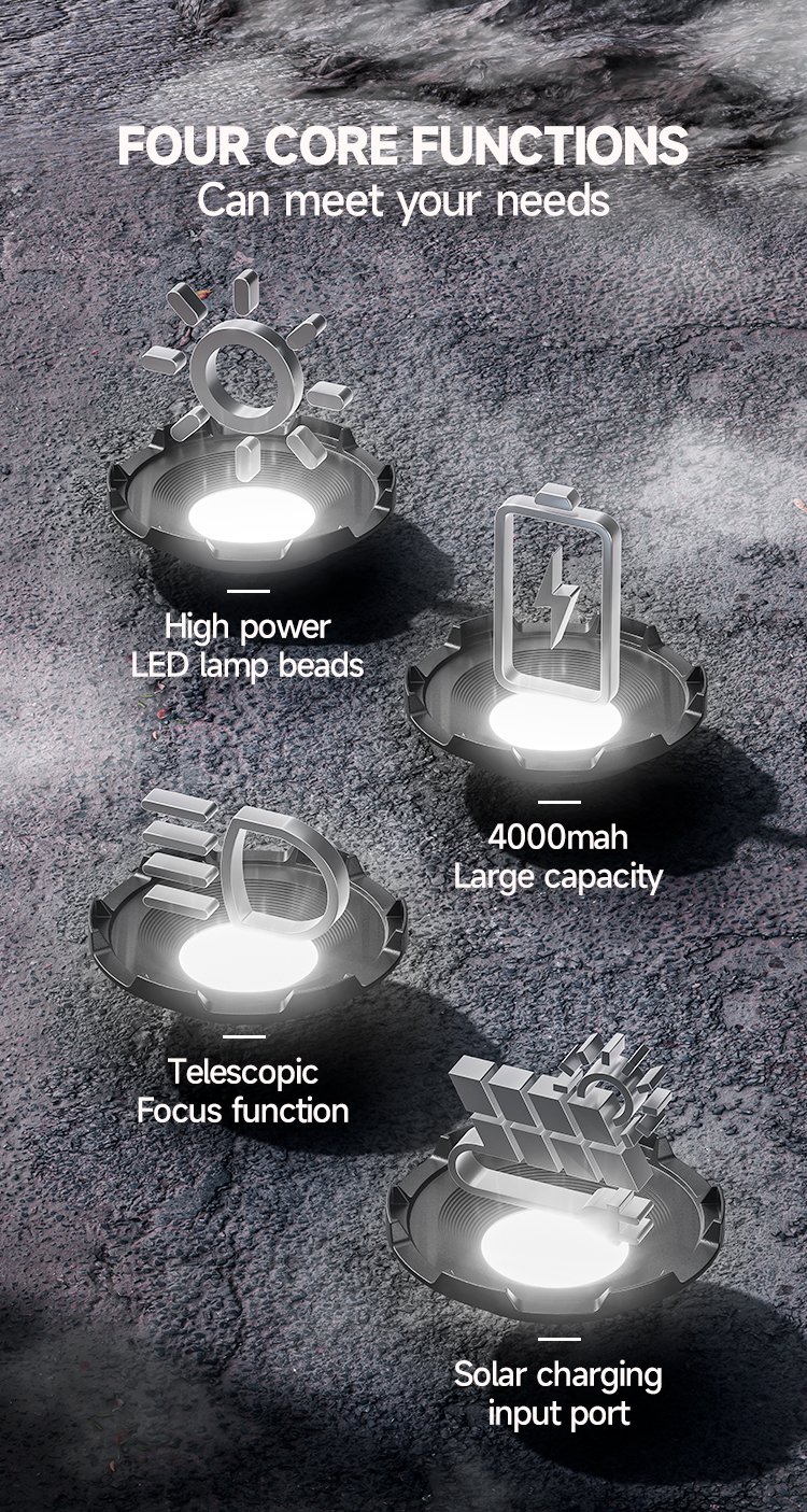 long range flashlight DP-7339 detail (2)