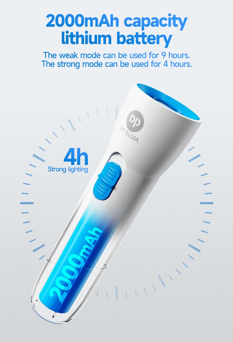 1W flashlight DP-9188A detail (5)