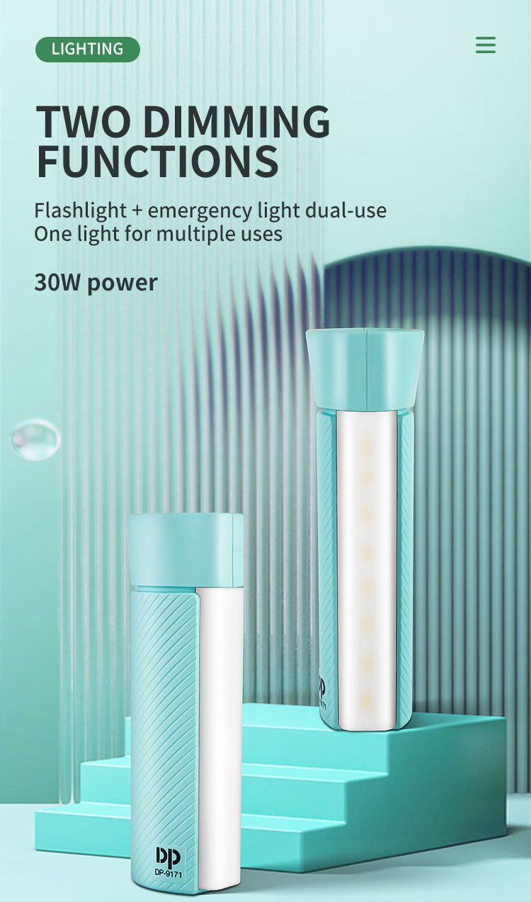 Rechargeable Flashlight DP-9171 detail (3)