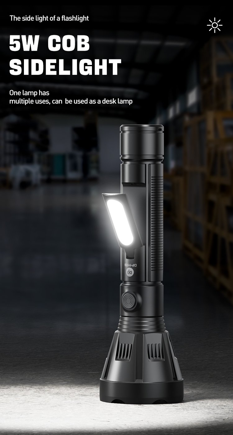 adjustable focus rechargeable flashlight DP-9193B detail (6)