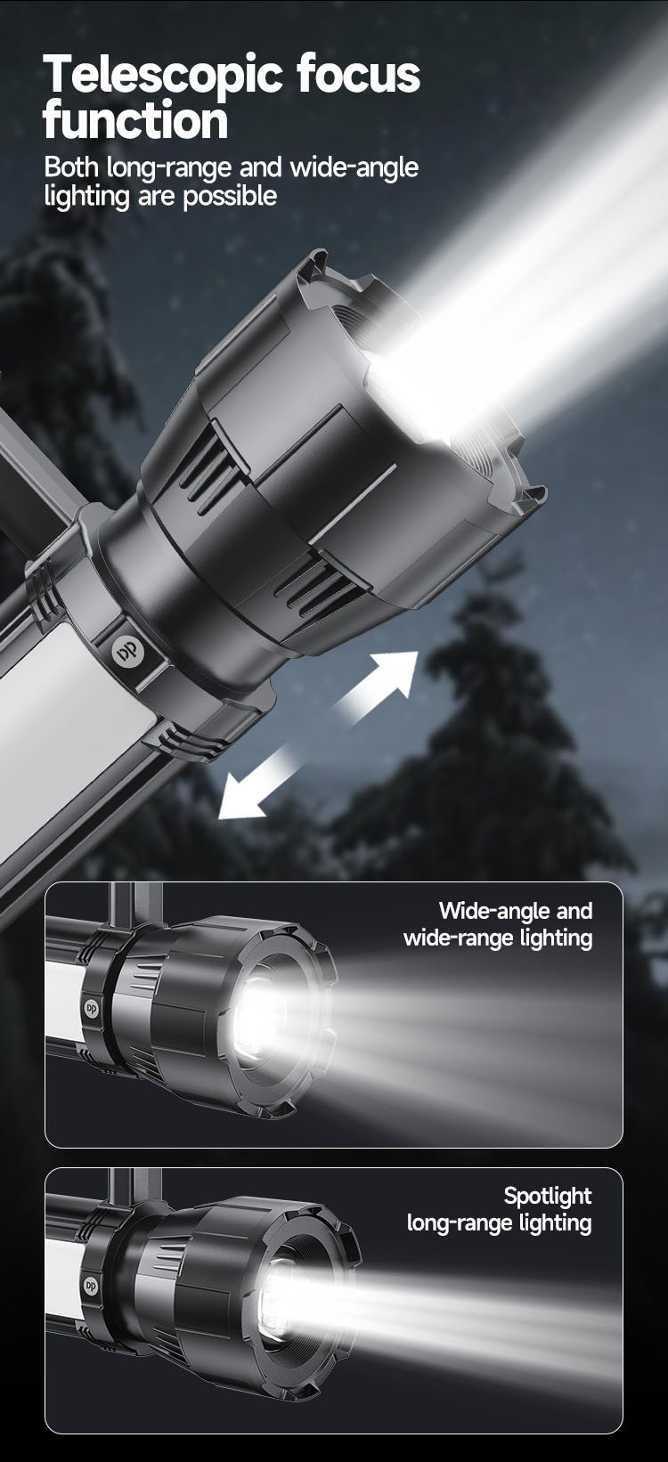 dual-light LED searchlight DP-7341A detail (3)