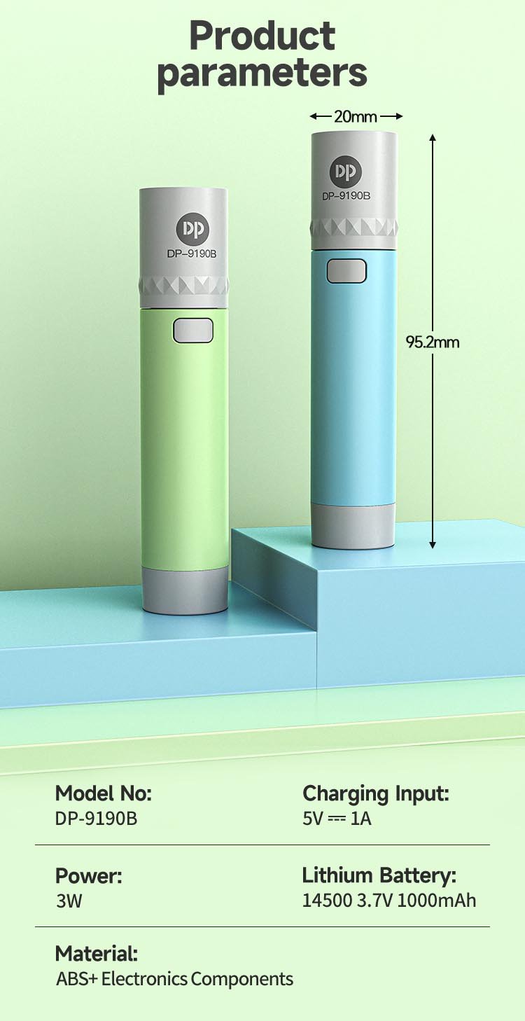 mini flashlight DP-9190B detail (8)