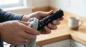 Cleaning flashlights