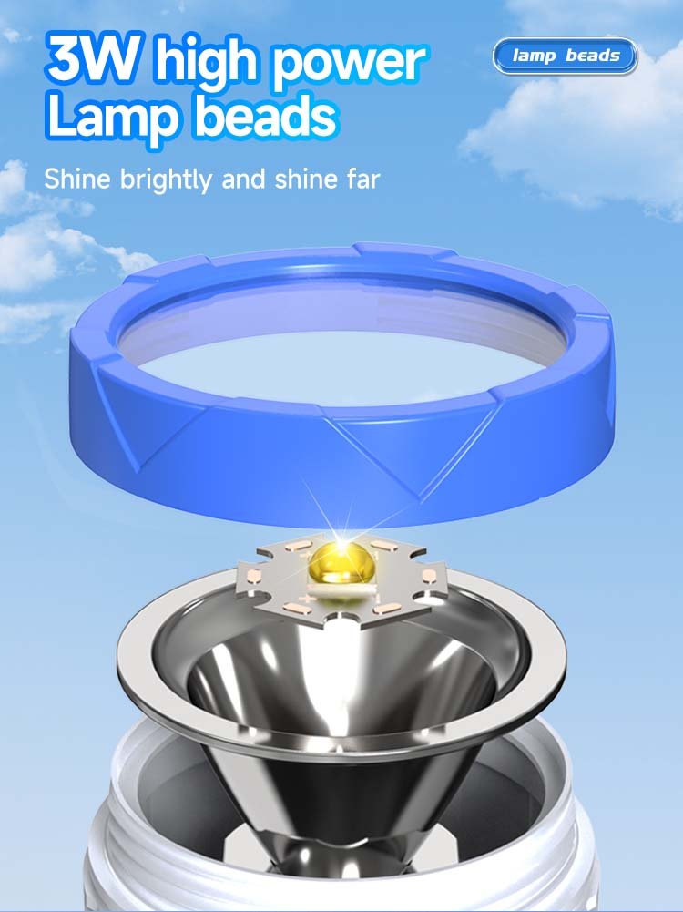 Solar LED Flashlight DP-9185 detail (3)