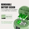 LED camping lantern 7823S removable battery compartment accommodating two 18650 or three AAA batteries.