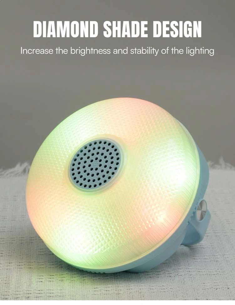 LED camping lantern 7858S featuring diamond shade design for stable light distribution.
