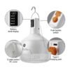 LED camping lantern 7813T detailing 38W power, crystal pattern PC cover, Type-C charging port, and switch.