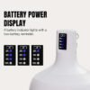 LED camping lantern 7853 with a 4-level battery power display showing 25% to 100% capacity.