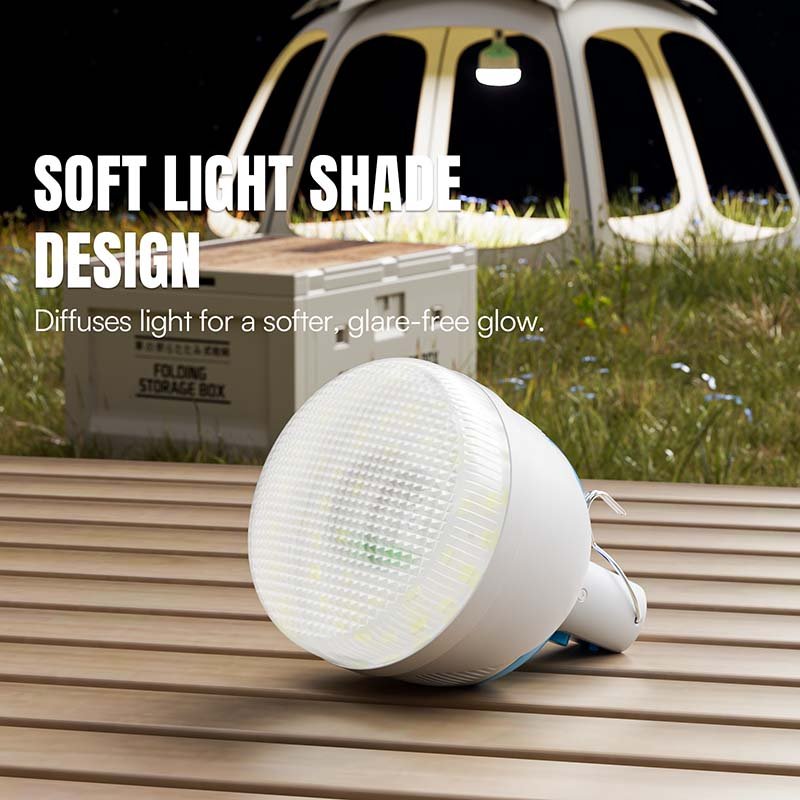 LED camping lantern 7860 and 7861 utilizing a soft light shade design for glare-free illumination.
