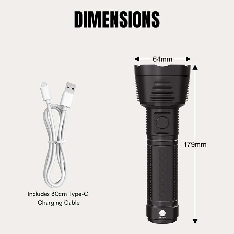 cable rechargeable flashlights 2000 Lumen Flashlight or embarking on a hunting expedition Small Rechargeable Flashlight with USB