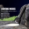 LED rechargeable flashlight DP-9208 with high, low, and strobe lighting modes.