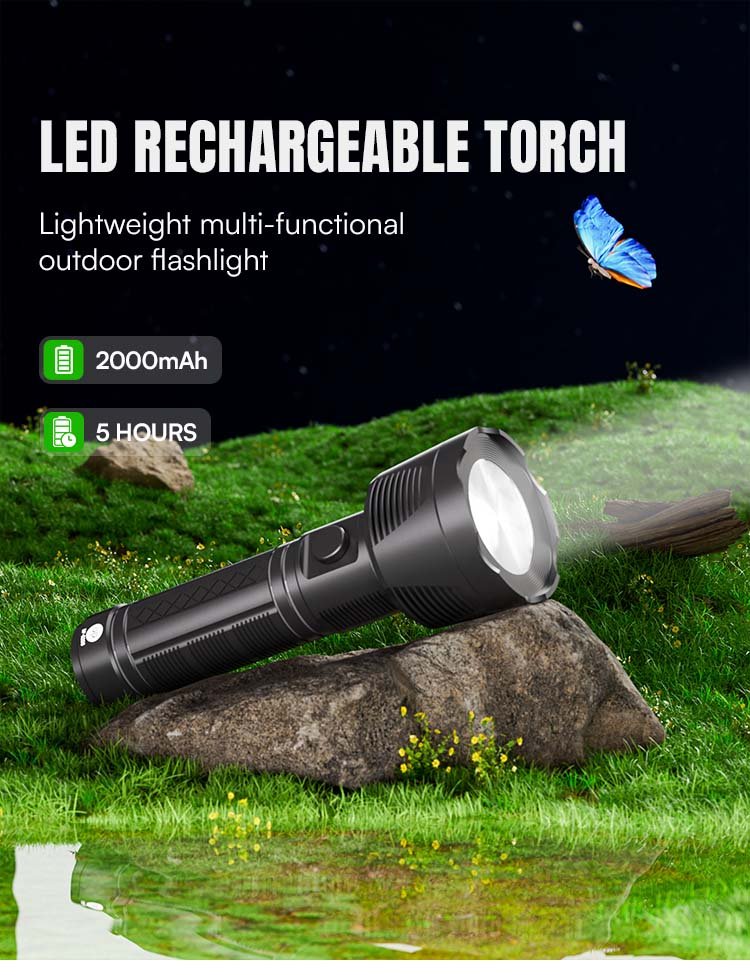 battery or rechargeable flashlight 100,000 High Lumens, Super Bright Flashlights Powered by Battery, Handheld Waterproof Tactical LED Flashlight-Zoomable 5 Modes-31H Runtime for Emergency Camping (Green) This 12000 7000 Lumen Rechargeable Waterproof LED