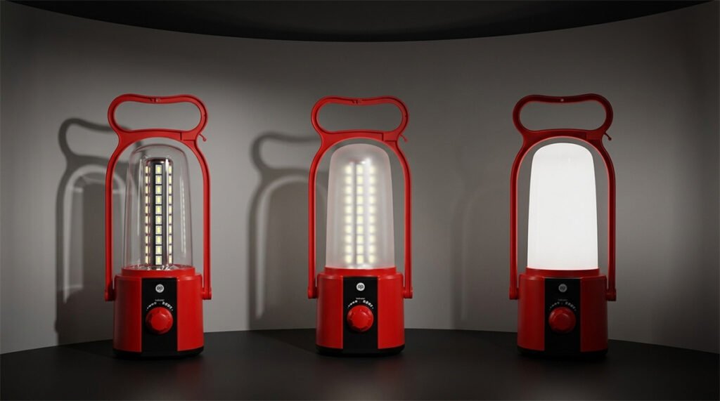 Clear, frosted, and opal diffusers create different glare and hotspot patterns on DP lanterns.