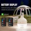LED camping lantern 7813S built with a 4000mAh battery and a 3-bar power status indicator.
